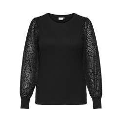 ONLY CARMAKOMA Velena L/S Bluse - Sort