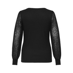 ONLY CARMAKOMA Velena L/S Bluse - Sort