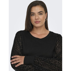 ONLY CARMAKOMA Velena L/S Bluse - Sort