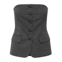 ONLY Marnie S/L Vest - Dark Grey Melange