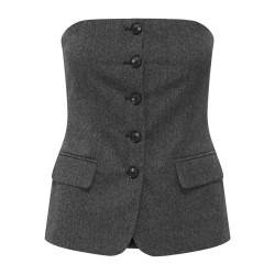 ONLY Marnie S/L Vest - Dark Grey Melange