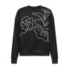 JDY Canoa L/S Broderet Sweatshirt - Sort