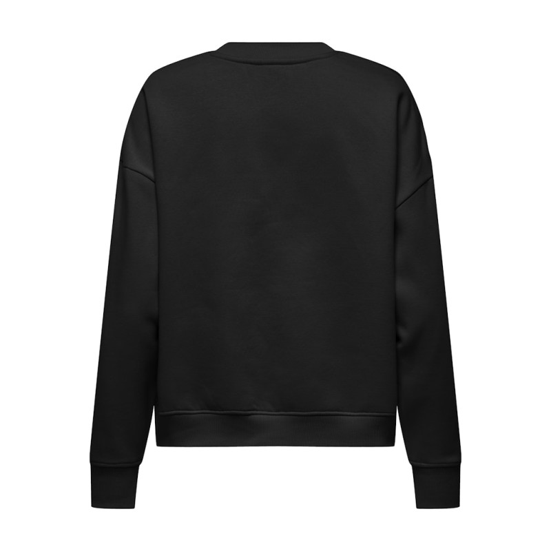 JDY Canoa L/S Broderet Sweatshirt - Sort