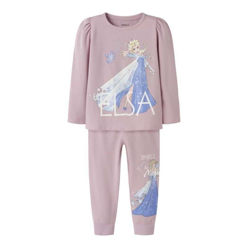 NAME IT MINI Aplisa Frozen L/S Natsæt - Keepsake Lilac