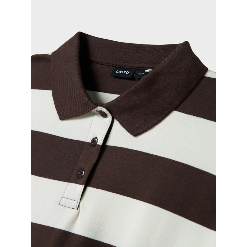 LMTD Klivas L/S Polo - Chocolate Brown