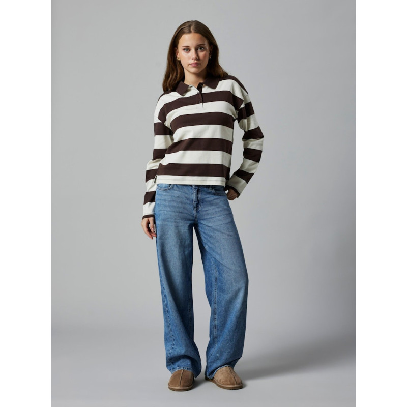 LMTD Klivas L/S Polo - Chocolate Brown