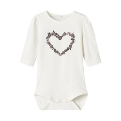 NAME IT BABY Oasa L/S Bodystocking - Cloud Dancer