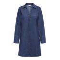 JDY Sally L/S Denim Kjole - Dark Blue Denim