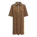 ONLY Gry-Nessa S/S Fløjl Kjole - Toasted Coconut