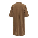 ONLY Gry-Nessa S/S Fløjl Kjole - Toasted Coconut