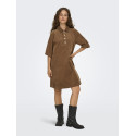 ONLY Gry-Nessa S/S Fløjl Kjole - Toasted Coconut