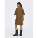 ONLY Gry-Nessa S/S Fløjl Kjole - Toasted Coconut