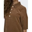 ONLY Gry-Nessa S/S Fløjl Kjole - Toasted Coconut
