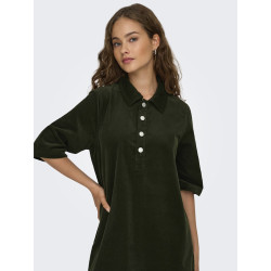 ONLY Gry-Nessa S/S Fløjl Kjole - Rosin