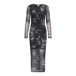 ONLY Kaya L/S Mesh Kjole - Twilight Mauve