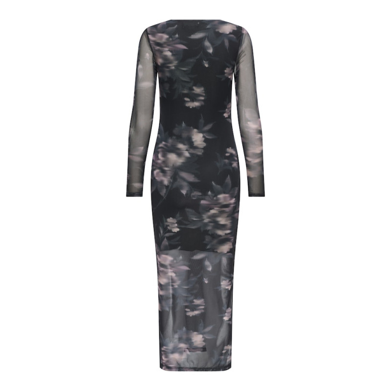 ONLY Kaya L/S Mesh Kjole - Twilight Mauve