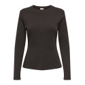 JDY Eva L/S Top - Black Coffee