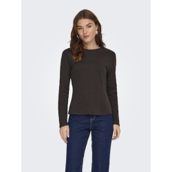 JDY Eva L/S Top - Black Coffee