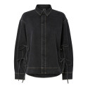 PIECES Mathea L/S Denim Skjorte - Sort