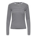 ONLY Elli L/S Bluse - Sort / Hvid