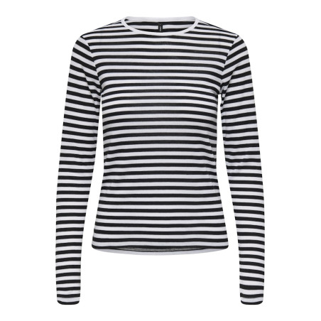 ONLY Elli L/S Bluse - Sort / Hvid