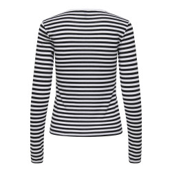 ONLY Elli L/S Bluse - Sort / Hvid