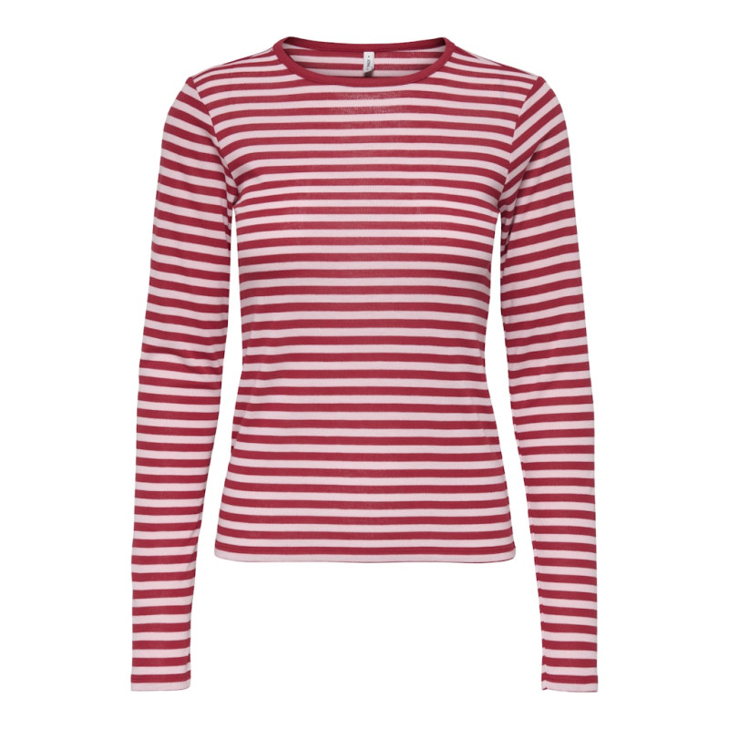 ONLY Elli L/S Bluse - Salsa / Parfait Pink