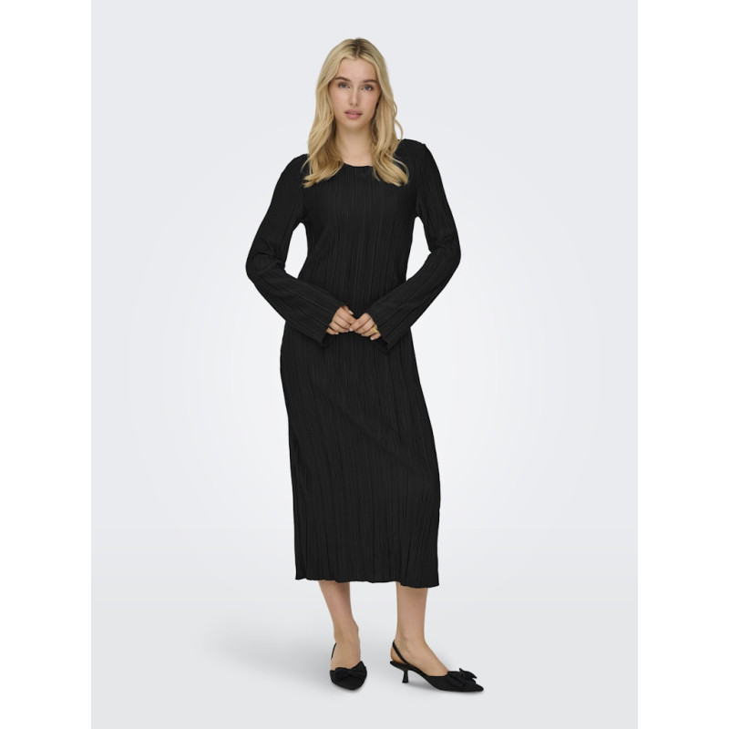 ONLY Pery L/S Midaxi Kjole - Sort