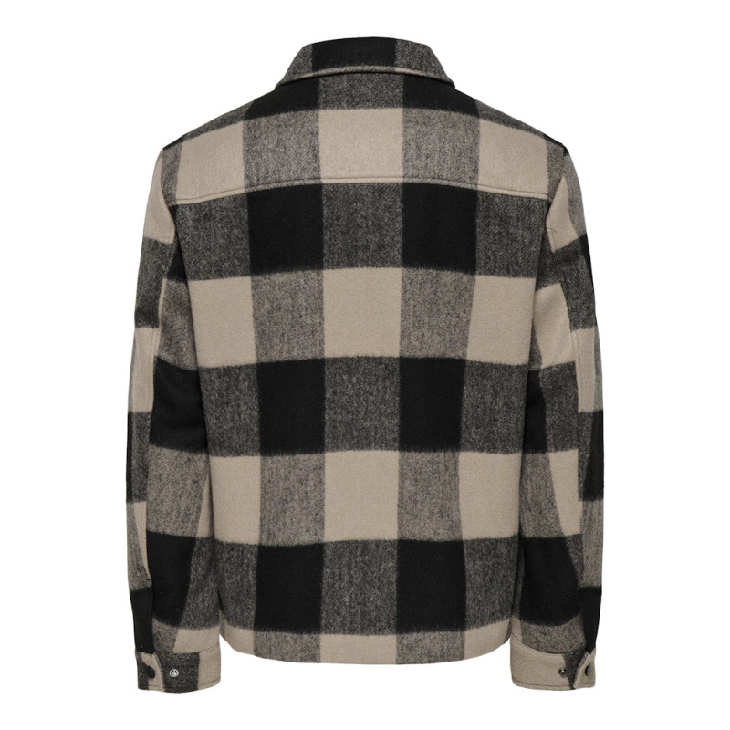 ONLY & SONS Connor Ternet Overshirt - Silver Lining