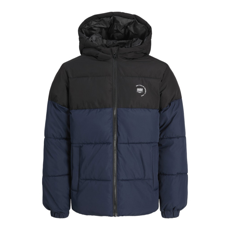 JACK & JONES JUNIOR Maze Logo Puffer Jakke - Sky Captain