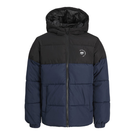 JACK & JONES JUNIOR Maze Logo Puffer Jakke - Sky Captain