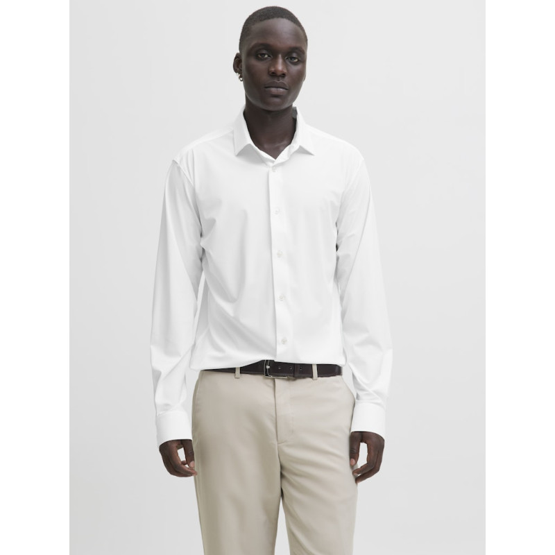 JACK & JONES Blaactive Stretch L/S Skjorte - Hvid