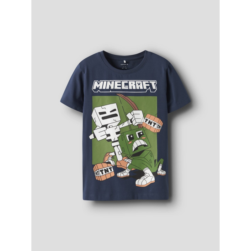NAME IT KIDS Saba Minecraft T-shirt - Insignia Blue