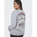 ONLY CARMAKOMA Iggy L/S Sweatshirt - Light Grey Melange