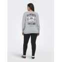 ONLY CARMAKOMA Iggy L/S Sweatshirt - Light Grey Melange