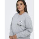 ONLY CARMAKOMA Iggy L/S Sweatshirt - Light Grey Melange