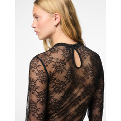 PIECES Milly L/S Blonde Bodystocking - Sort