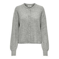 JDY Lumi L/S Strik Cardigan - Medium Grey Melange