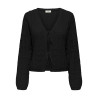 JDY Sigrid L/S Tie Strik Cardigan - Sort