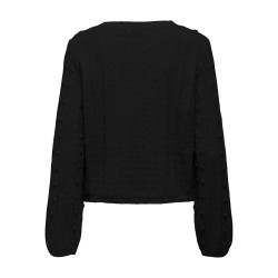 JDY Sigrid L/S Tie Strik Cardigan - Sort