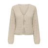 JDY Sigrid L/S Tie Strik Cardigan - Cement