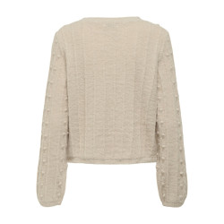 JDY Sigrid L/S Tie Strik Cardigan - Cement