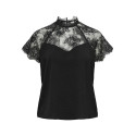 JDY Lion S/S Blonde Top - Sort