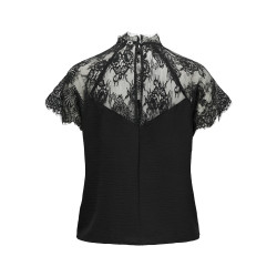 JDY Lion S/S Blonde Top - Sort