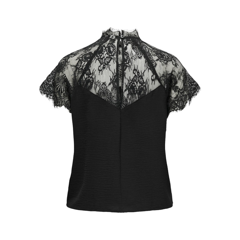 JDY Lion S/S Blonde Top - Sort