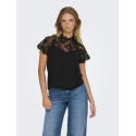 JDY Lion S/S Blonde Top - Sort