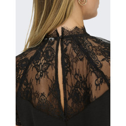 JDY Lion S/S Blonde Top - Sort