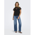 JDY Lion S/S Blonde Top - Sort