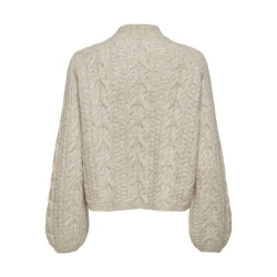 JDY Silja L/S Kabelstrik Sweater - Oatmeal
