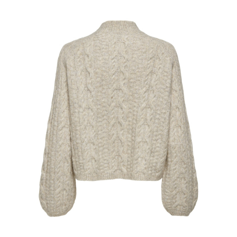 JDY Silja L/S Kabelstrik Sweater - Oatmeal